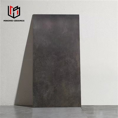 Matte black ceramic tile